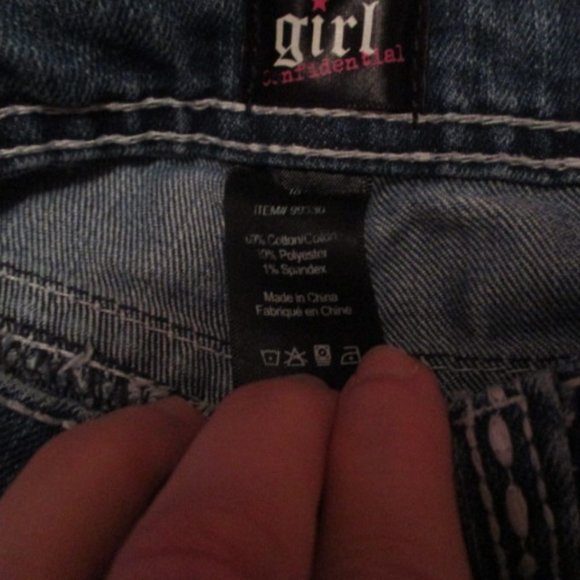 Bundle 3 for $15 - Girl Confidential Embellished Blingy Jeans - Picture 5 of 5